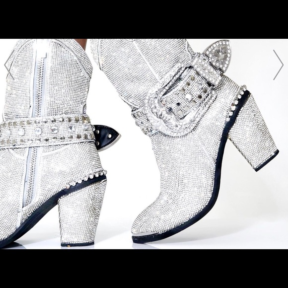 Rhinestone icy shine cowboy boots - Picture 3 of 3
